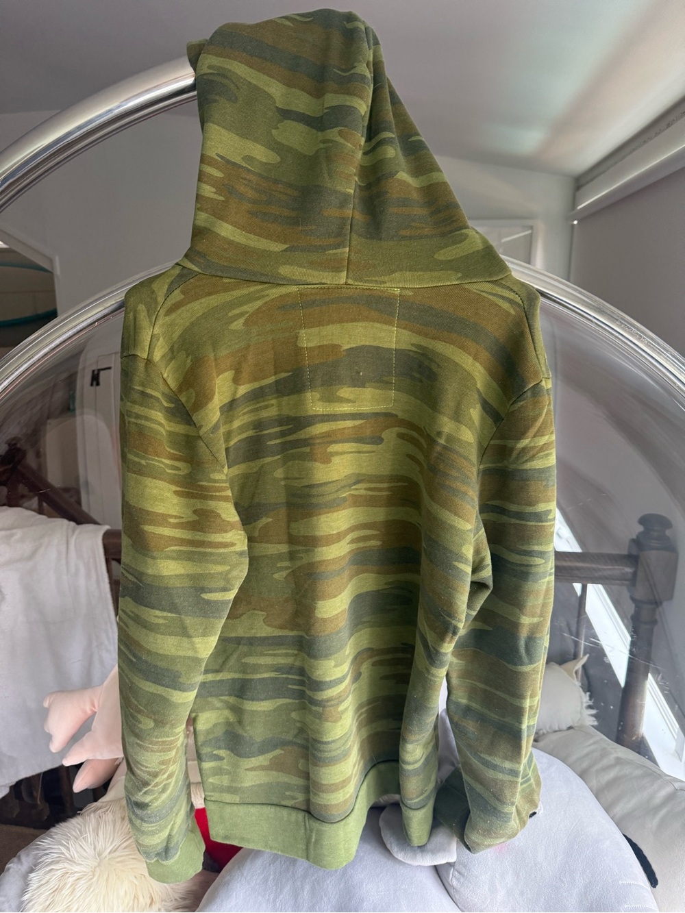 Aviator Nation Camo Zip Hoodie with Rainbow Chest Stripe - Picture 3 of 3